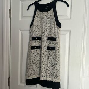 Aqua White Lace Dress - Super Cute - Size XS Great Condition